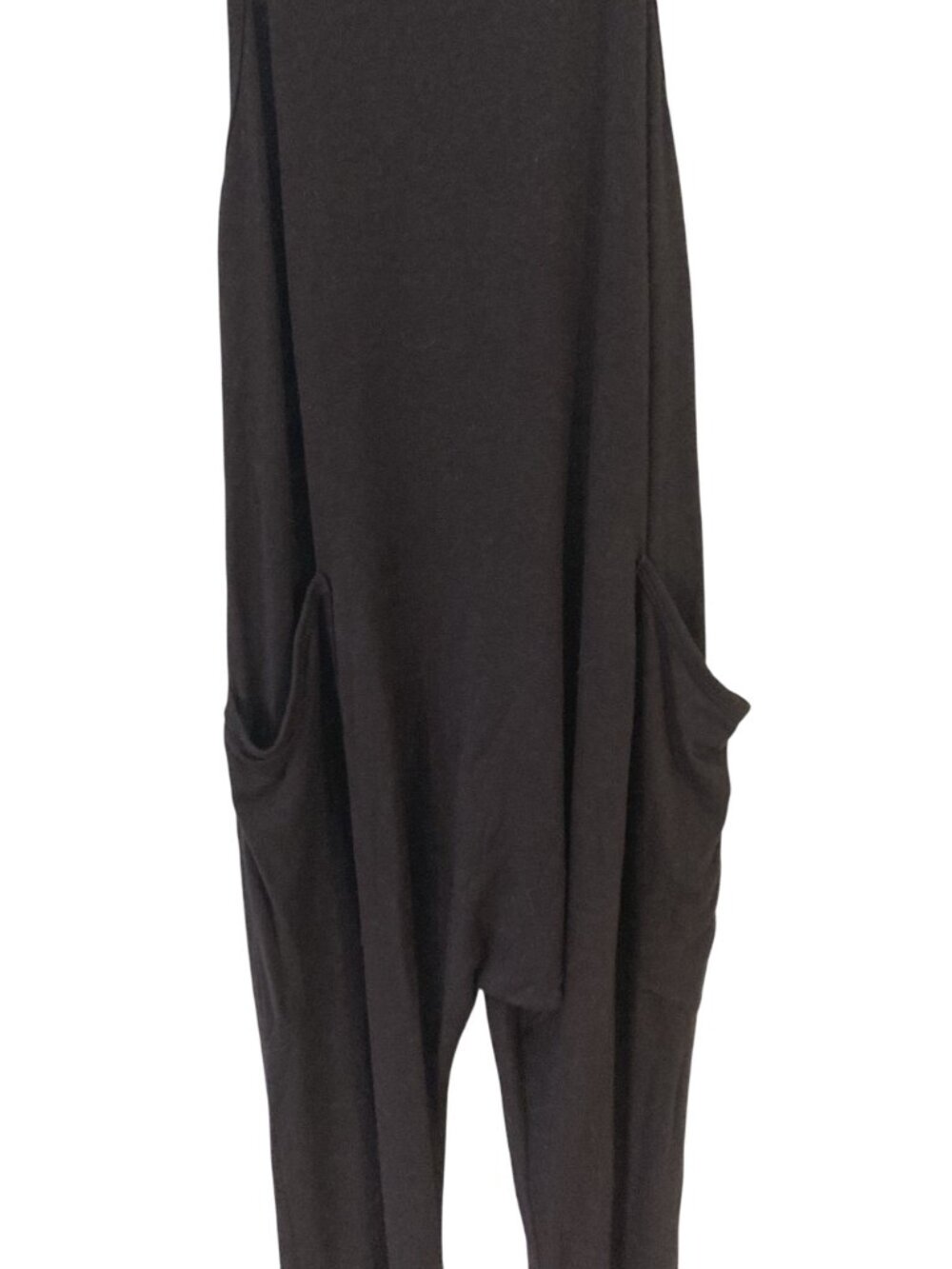Antistar Womens Black Sleeveless Drop Crotch Jumpsuit With Pockets Size M Made i - Picture 4 of 6